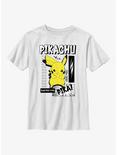 Pokemon Pikachu Poster Youth T-Shirt, WHITE, hi-res