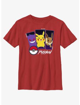 Plus Size Pokemon Trio Gengar, Pikachu, and Eevee Youth T-Shirt, , hi-res