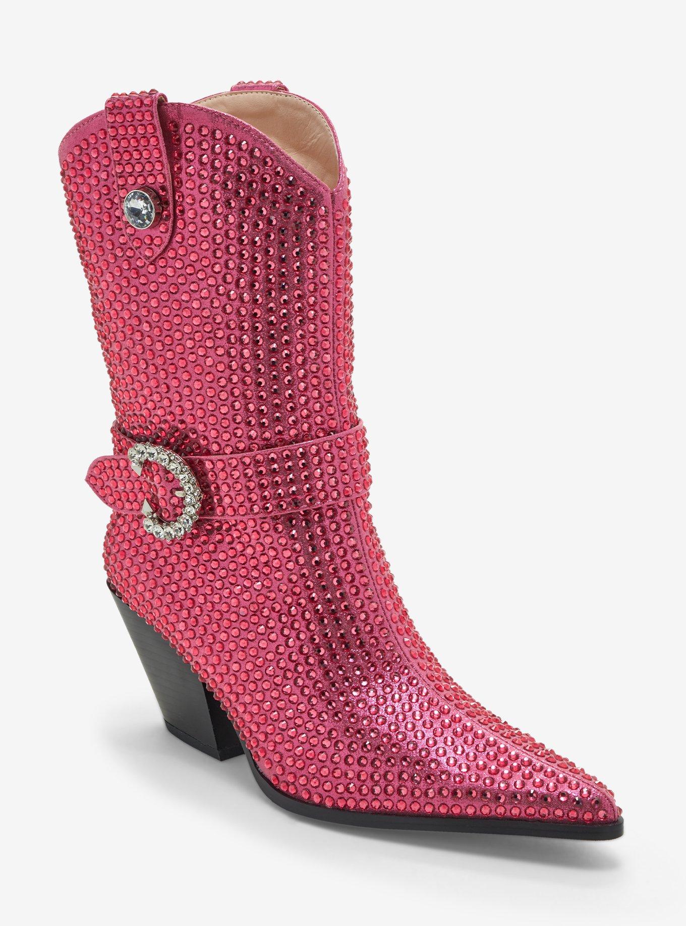 Azalea Wang Pink Bling Cowboy Boot, MULTI, hi-res