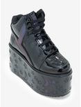 YRU Black Reflective Celestial Platform Sneakers, MULTI, hi-res