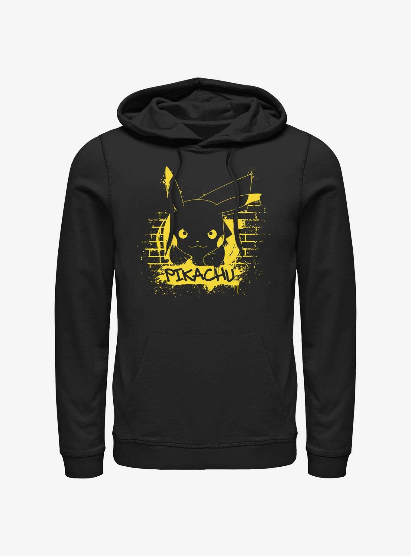 Pokemon Pikachu Graffiti Hoodie, BLACK, hi-res