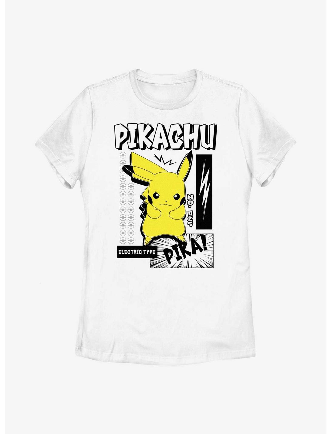 Pokemon Pikachu Poster Womens T-Shirt, WHITE, hi-res