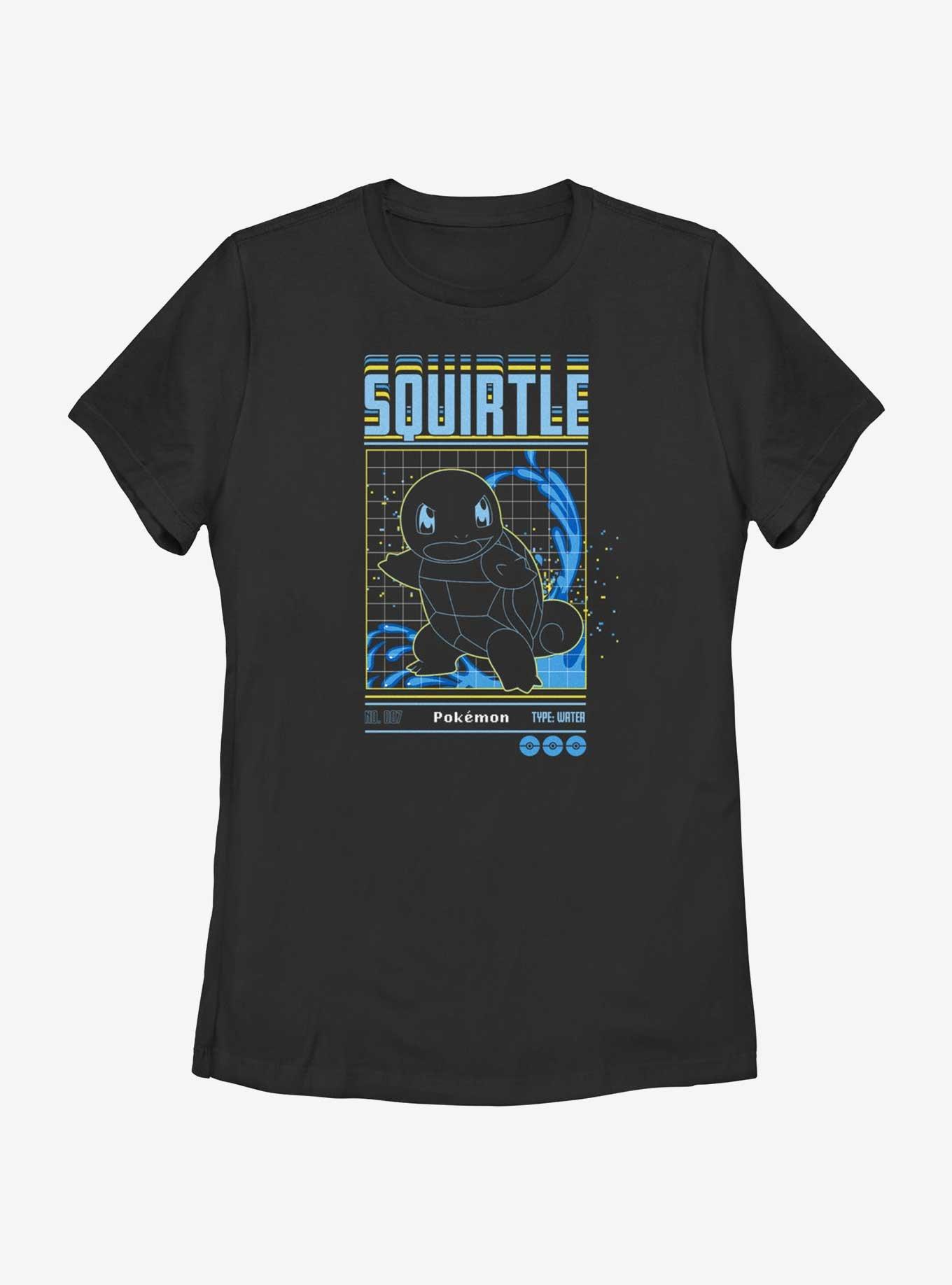 Pokemon Squirtle Grid Womens T-Shirt, BLACK, hi-res