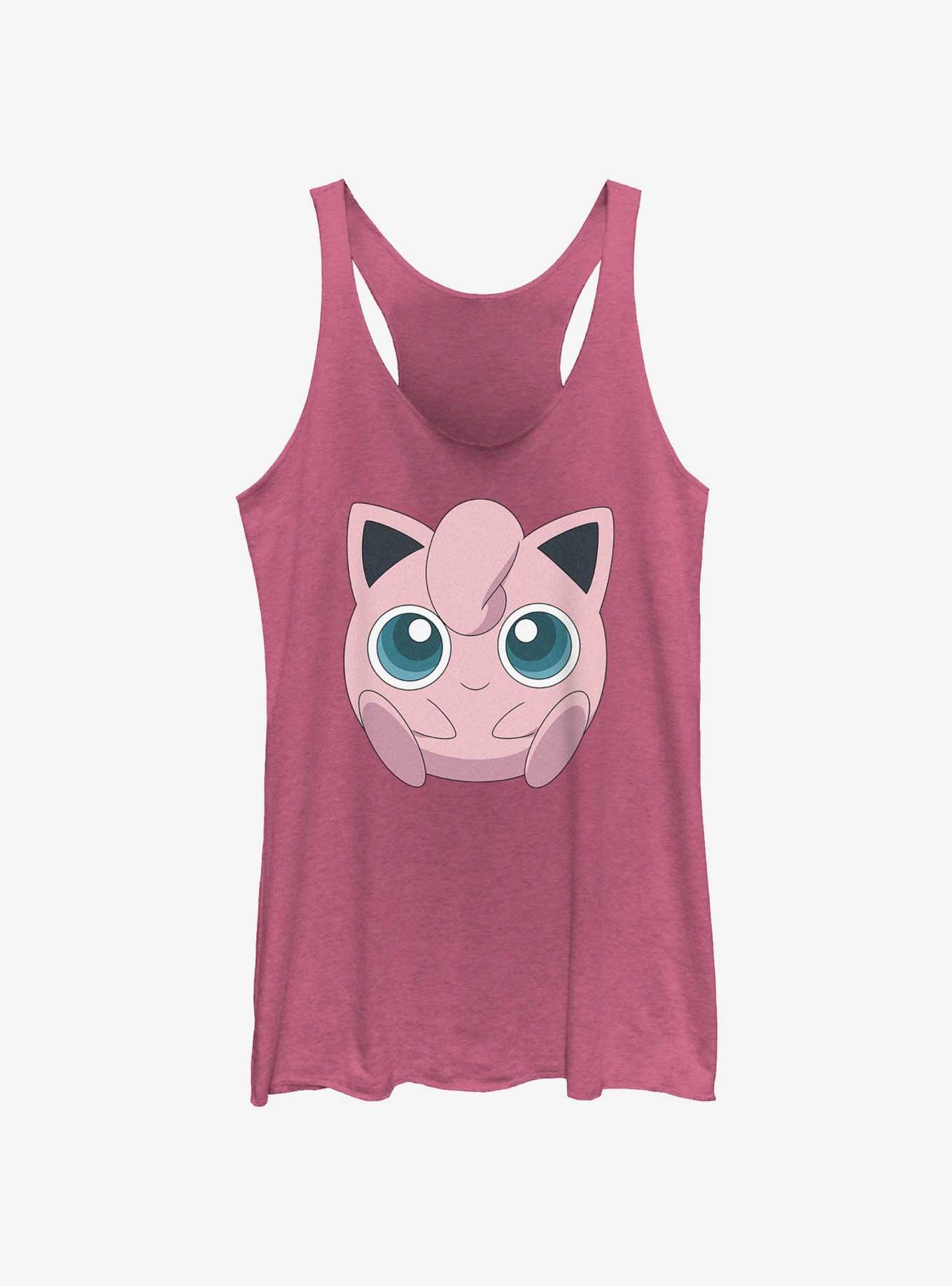 Pokemon Jigglypuff Face Womens Tank Top, PINK HTR, hi-res