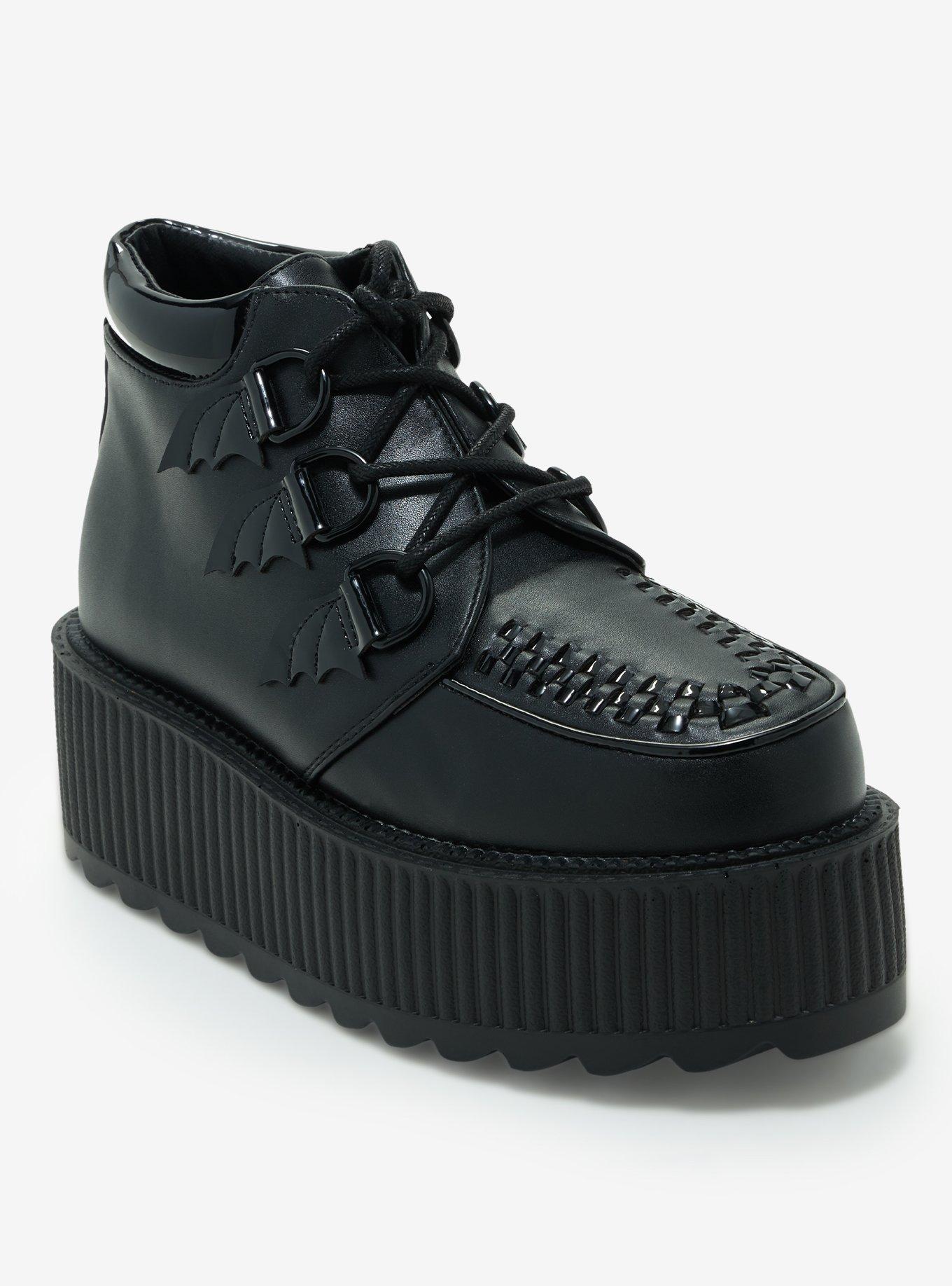 Strange Cvlt Black Hi-Top Platform Creepers, MULTI, hi-res