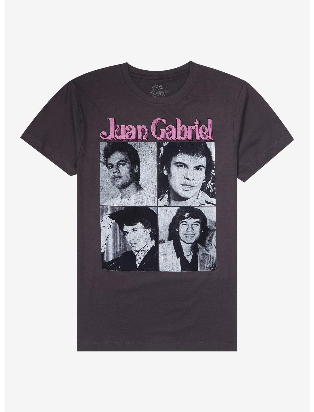 Juan Gabriel Photo Grid Boyfriend Fit Girls T-Shirt, GREY, hi-res