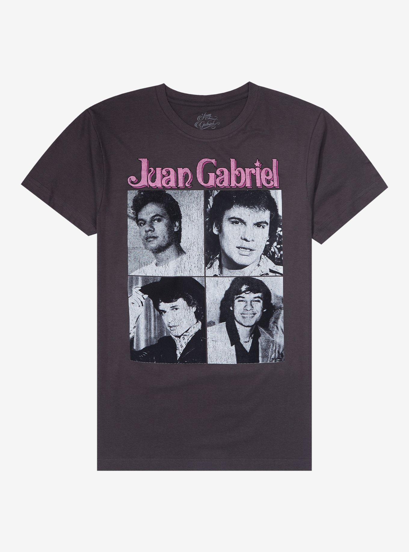 Juan Gabriel Photo Grid Boyfriend Fit Girls T-Shirt, GREY, hi-res