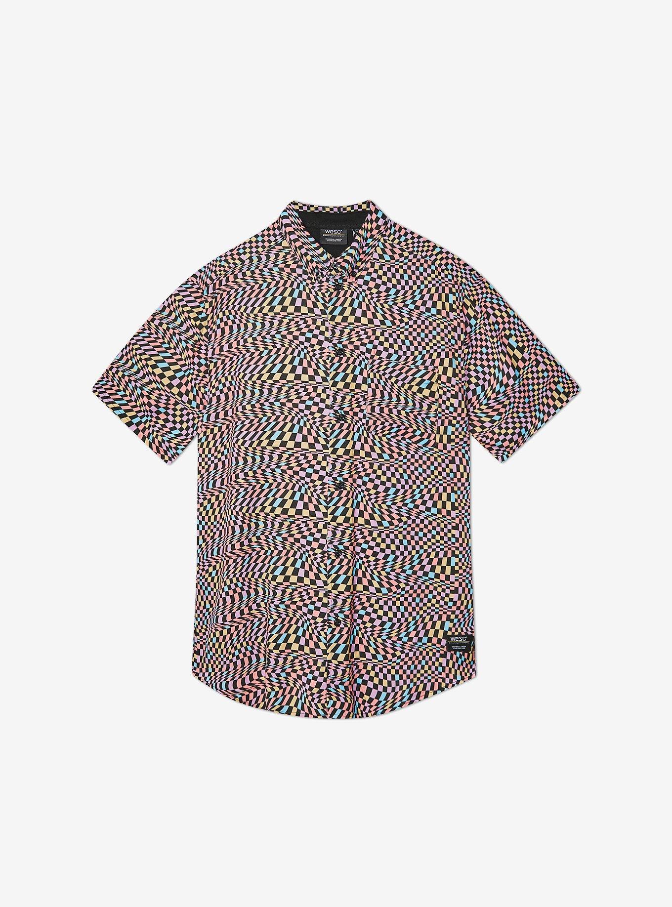WeSC Oden Color Warp All Over Print Button-Up, MULTI, hi-res