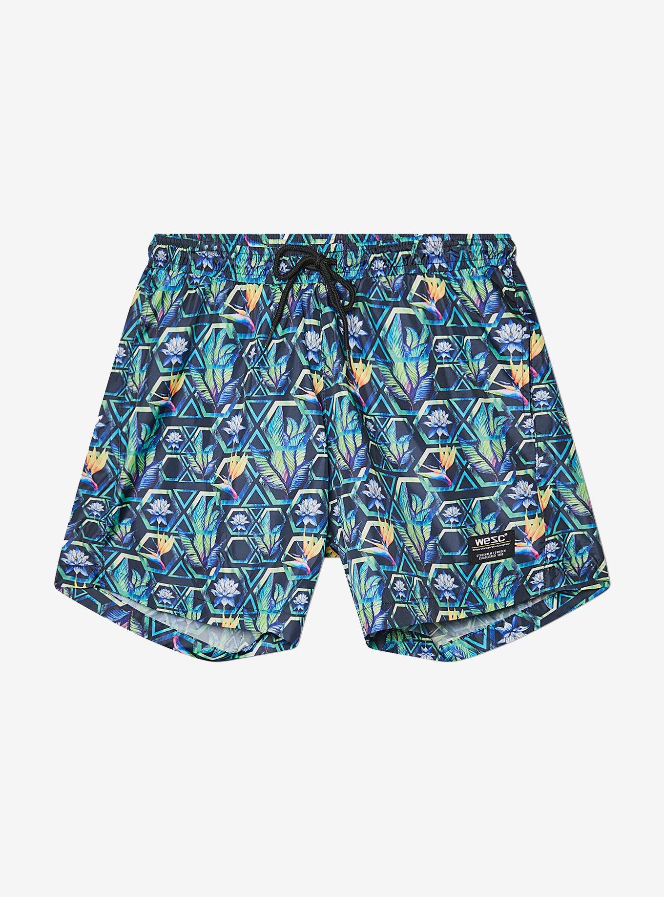 WeSC Zack Geo Floral All Over Print Swim Trunk, , hi-res