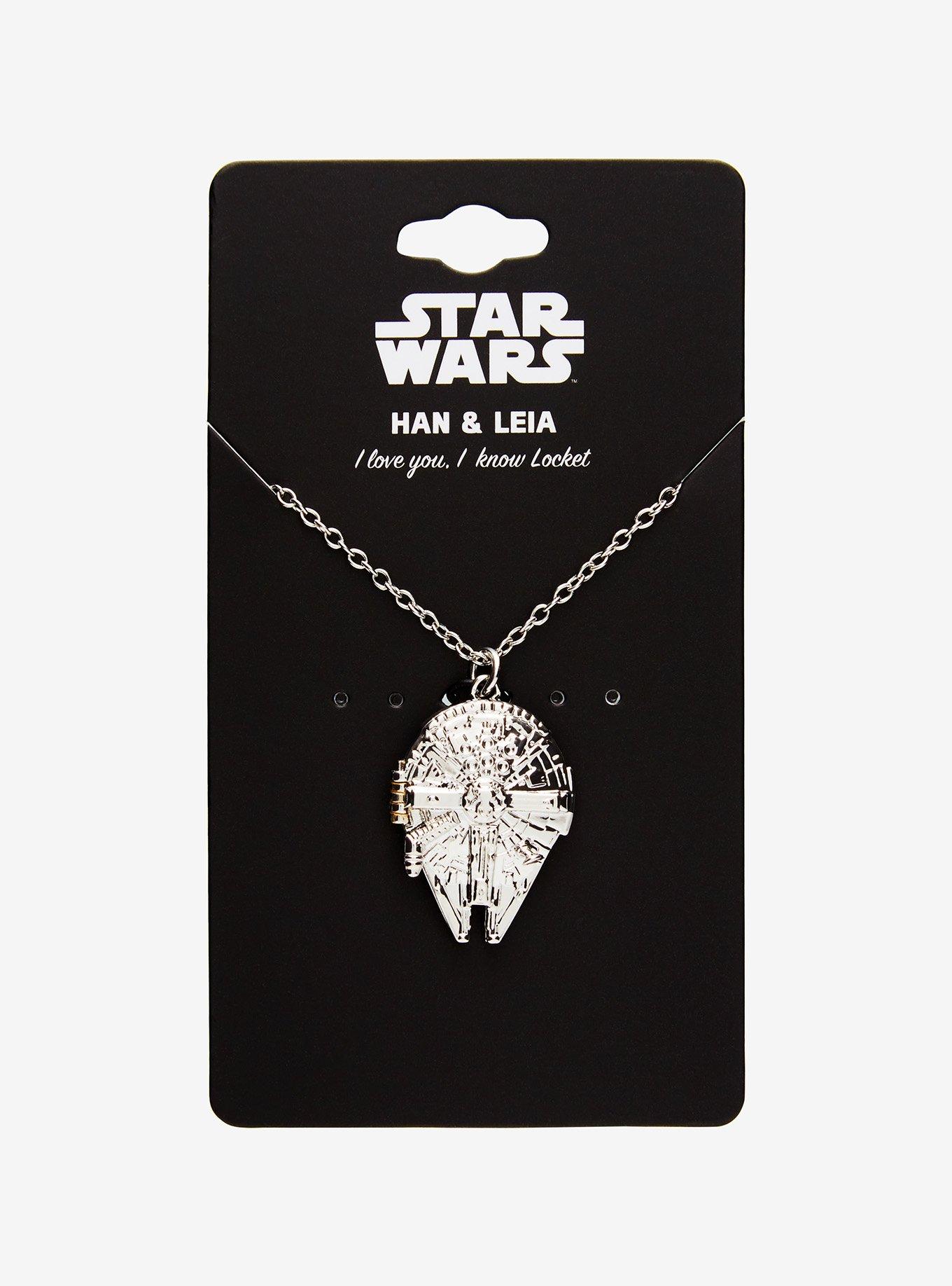 thumbnail image 2 of Star Wars Millennium Falcon Keychain - Han Solo Metal Pendant Necklace, Unisex 2 of 6