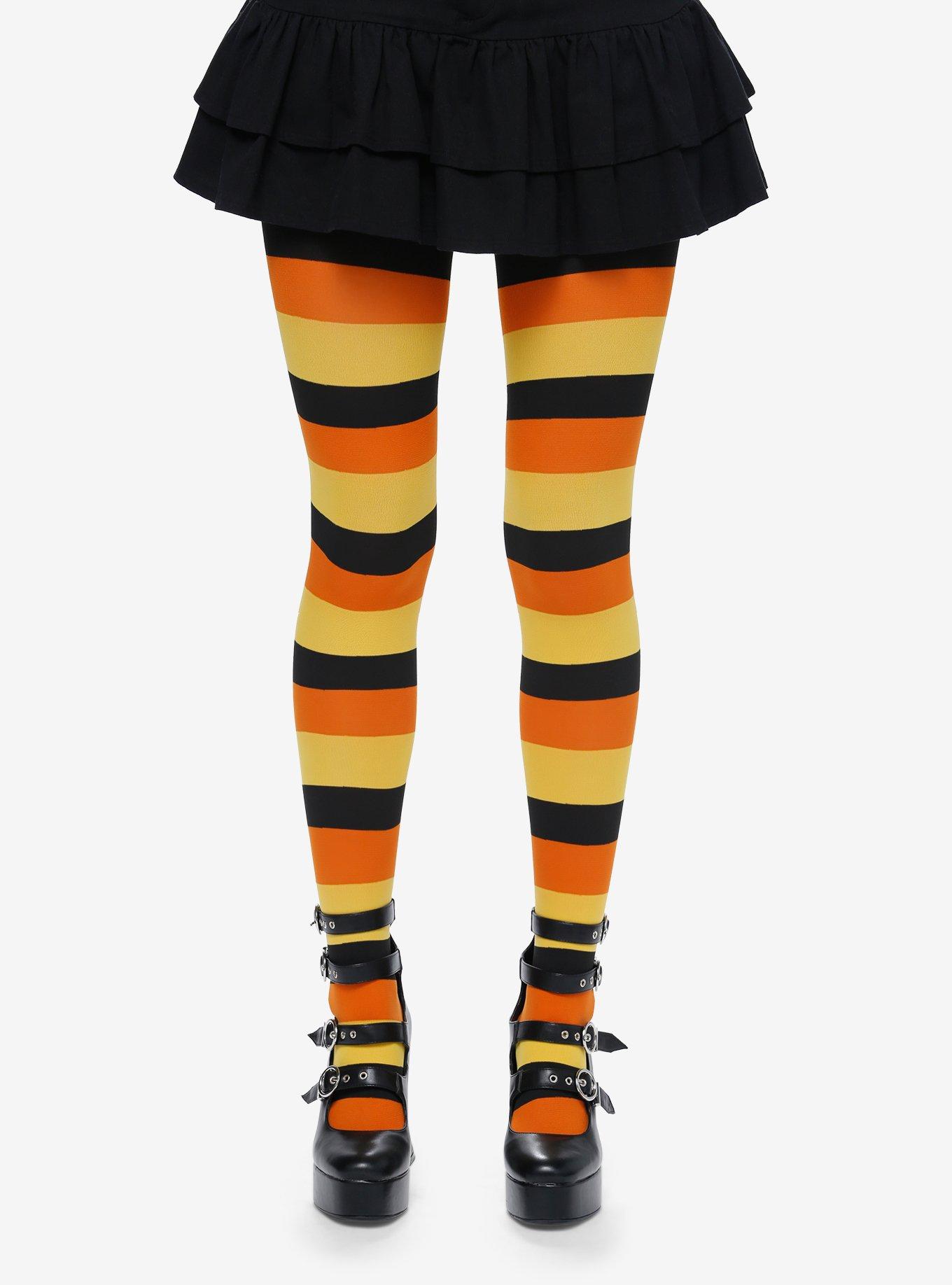 Candy Corn Stripe Tights