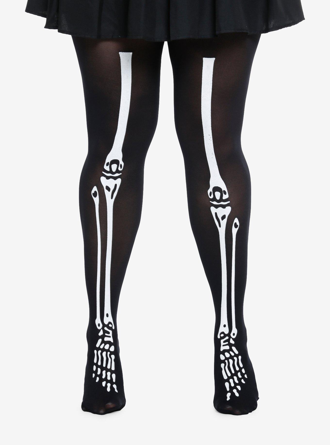 Creamy Soft Radioactive Skeleton Bones Extra Plus Size Leggings