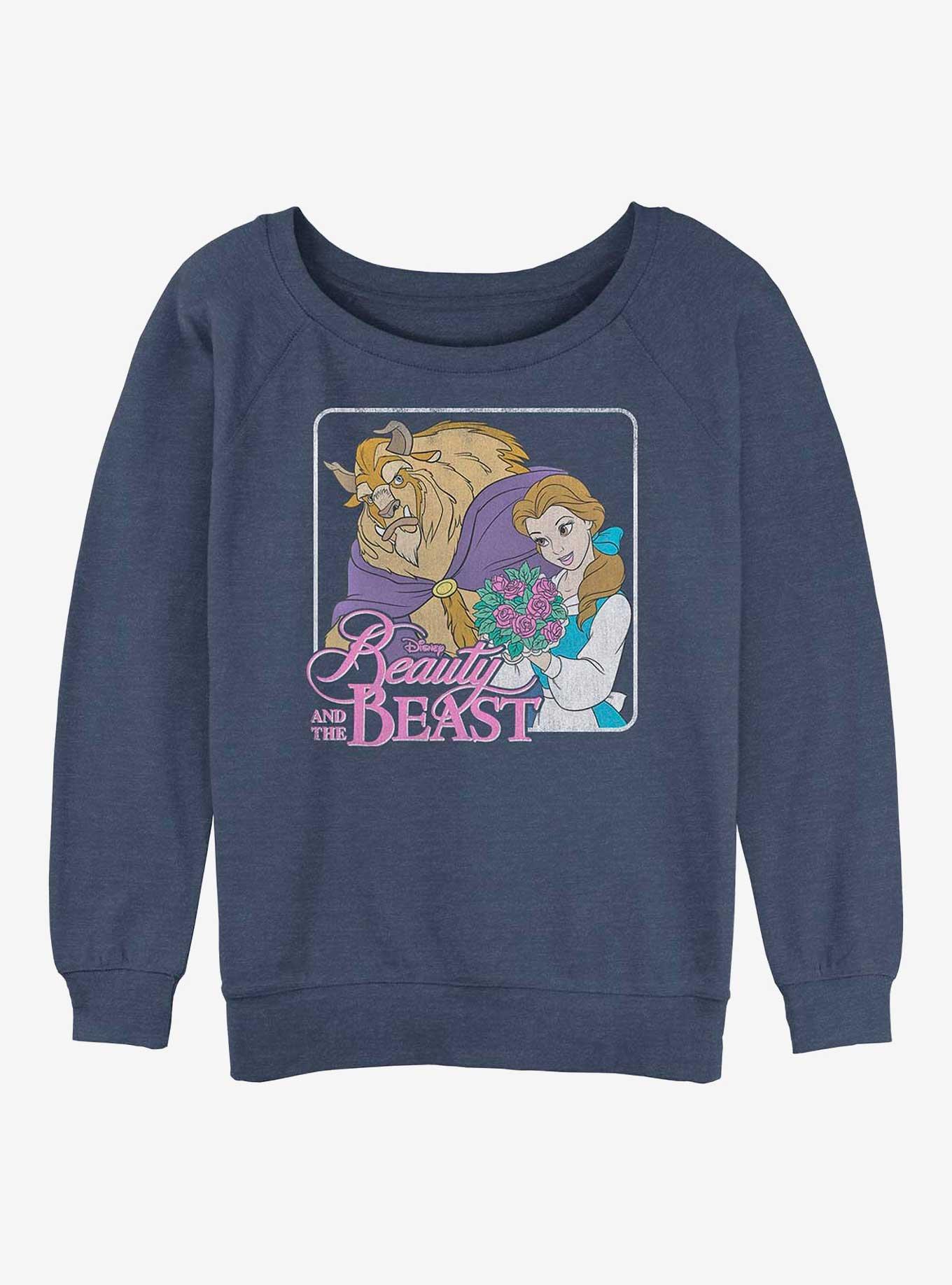Disney Beauty And The Beast Vintage Girls Sweatshirt, BLUEHTR, hi-res