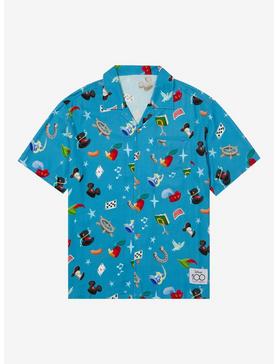 Disney 100 Character Icons Allover Print Woven Button-Up - BoxLunch Exclusive, , hi-res