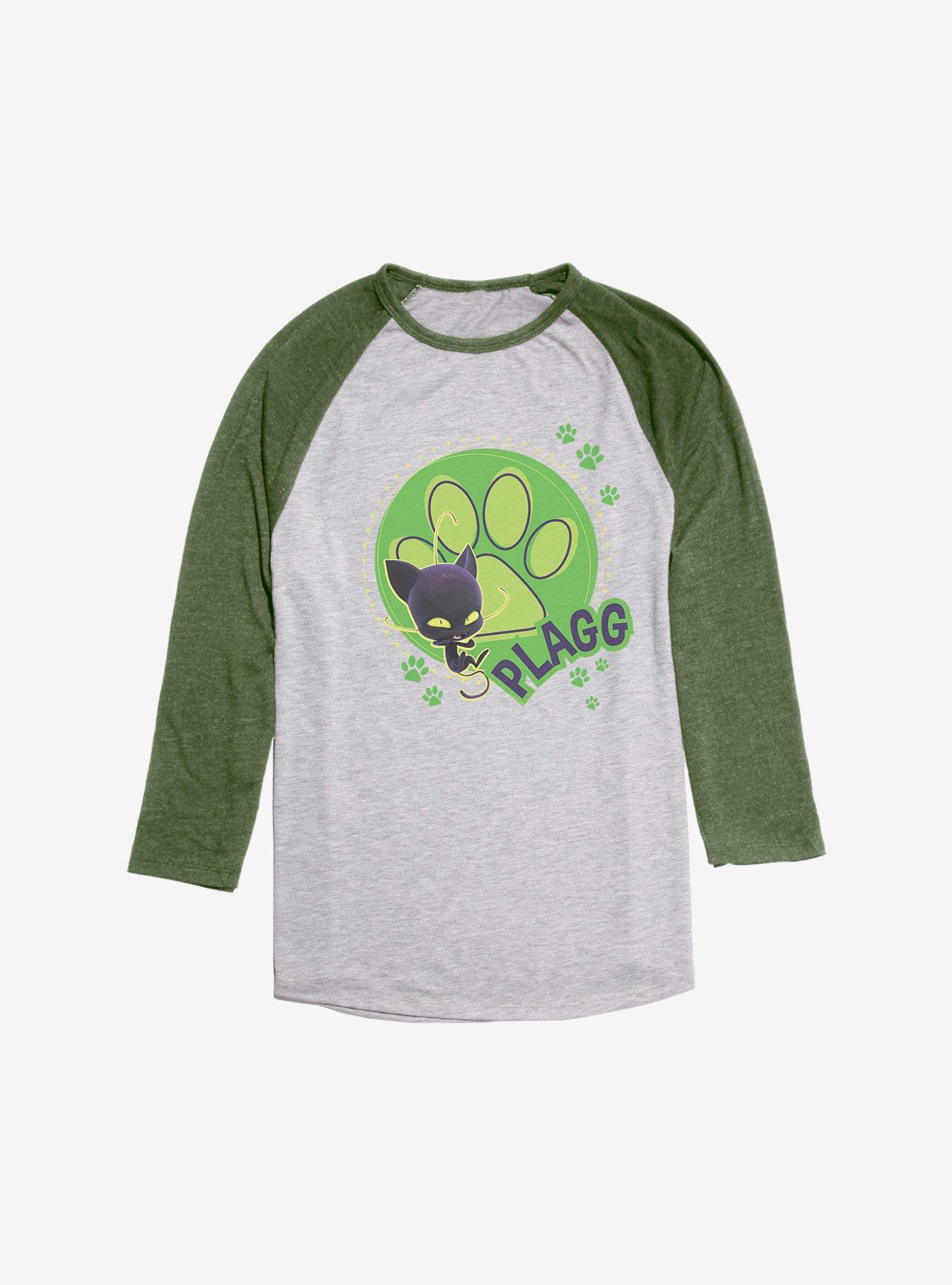 Miraculous Tales Of Ladybug Cat Noir Kwami Plagg Raglan T Shirt