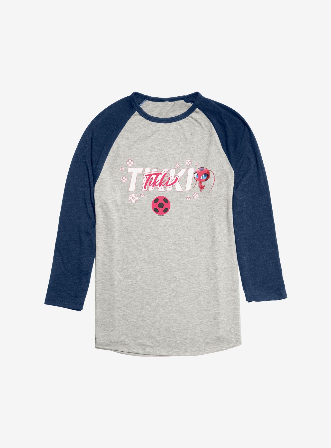 Miraculous: Tales Of Ladybug & Cat Noir Tikki Name Raglan T-Shirt, Oatmeal With Navy, hi-res