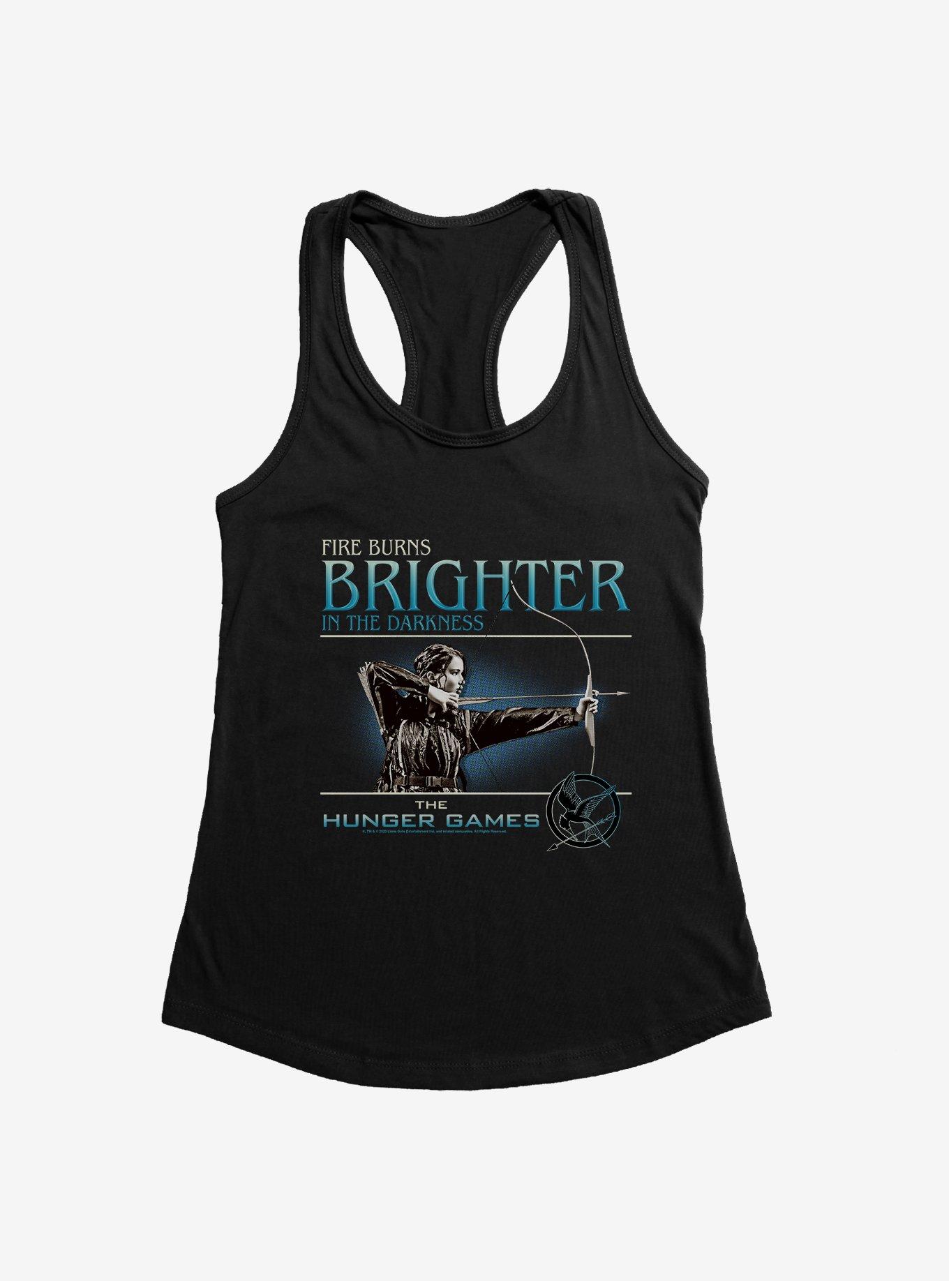 Hunger Games Katniss Fire Burns Brighter Girls Tank, BLACK, hi-res