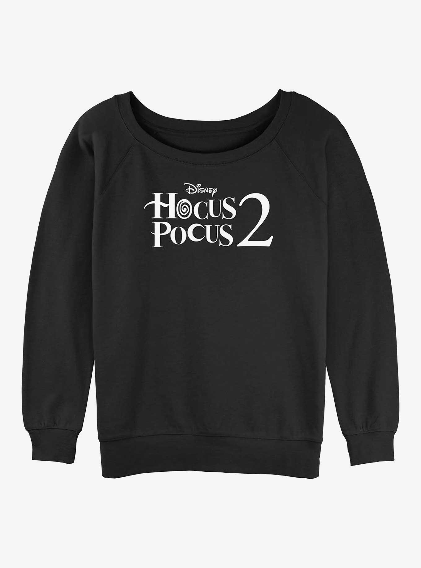 Disney Hocus Pocus 2 Stacked Logo Girls Sweatshirt, BLACK, hi-res
