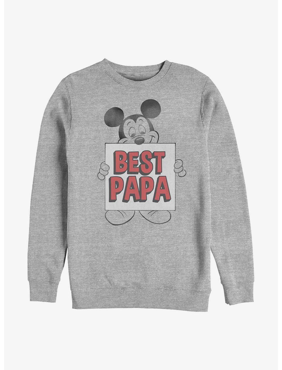 Disney Mickey Mouse Best Papa Sweatshirt, ATH HTR, hi-res