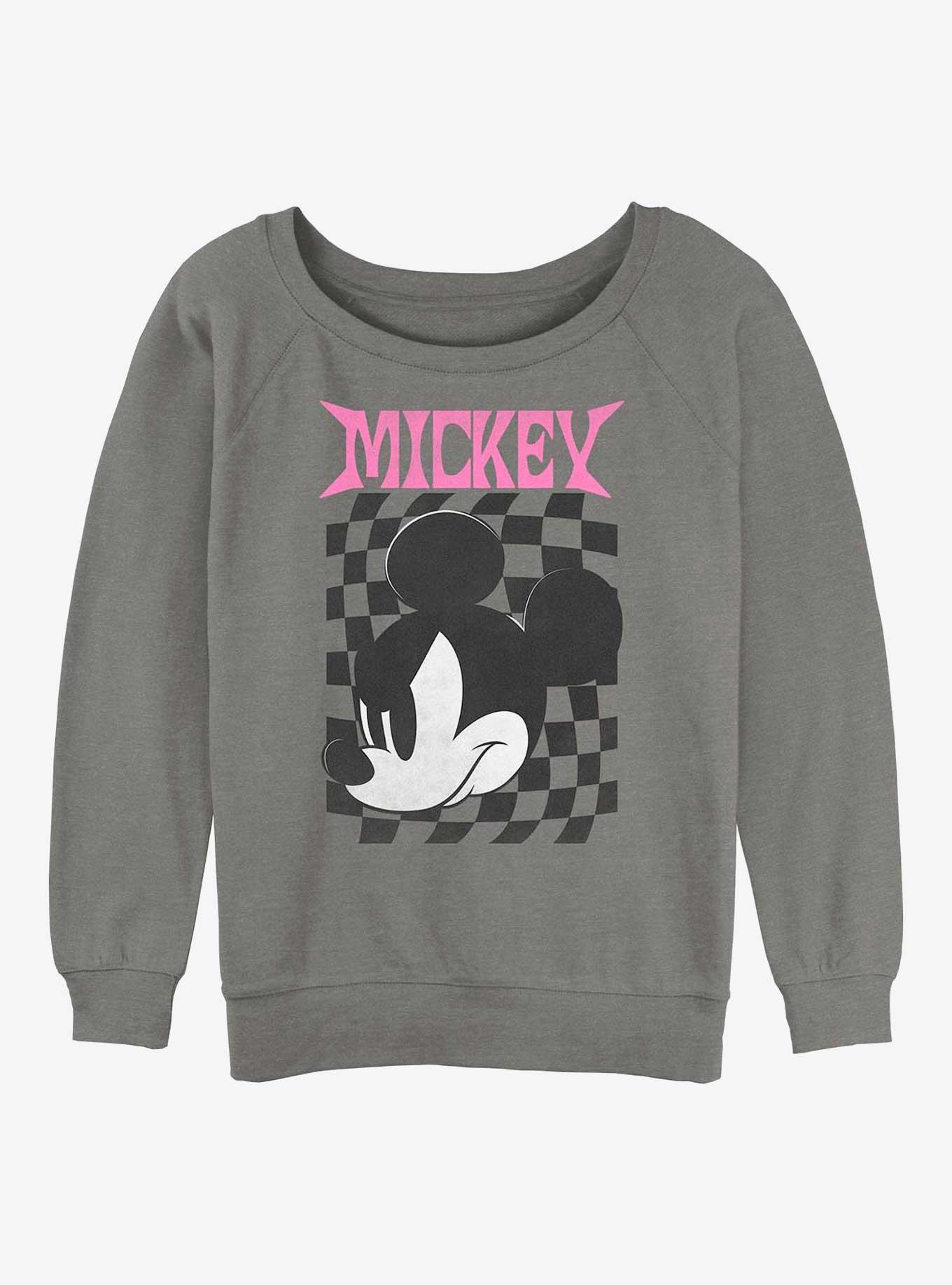 Disney Mickey Mouse Checkers Girls Sweatshirt, GRAY HTR, hi-res