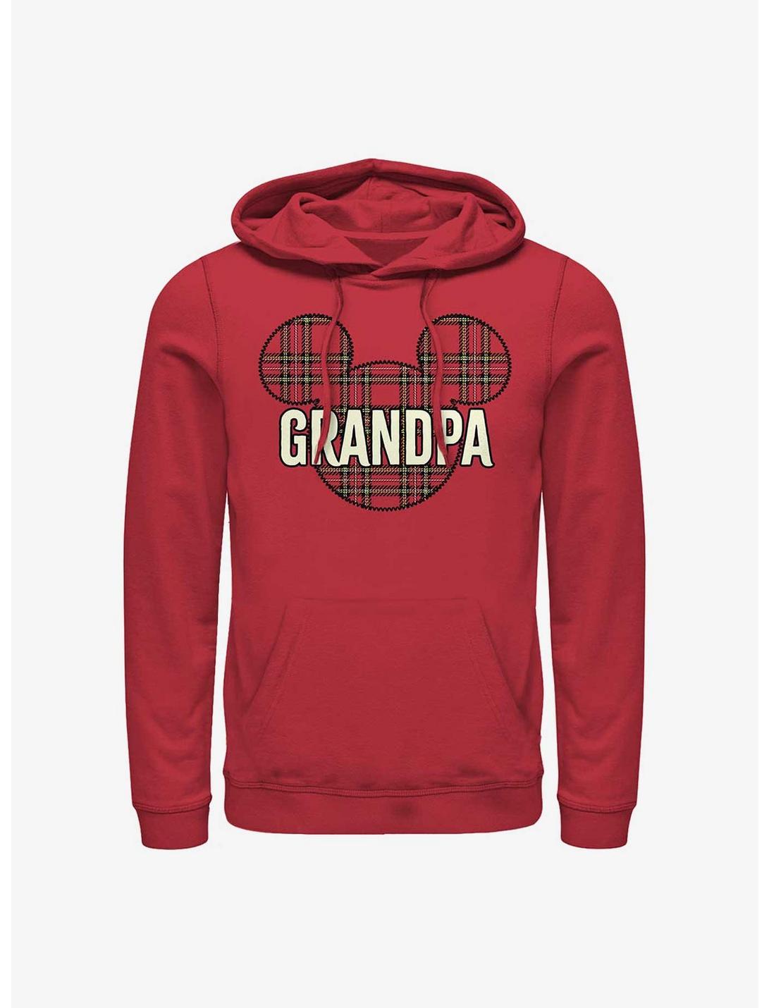 Disney Mickey Mouse Grandpa Holiday Patch Hoodie, RED, hi-res