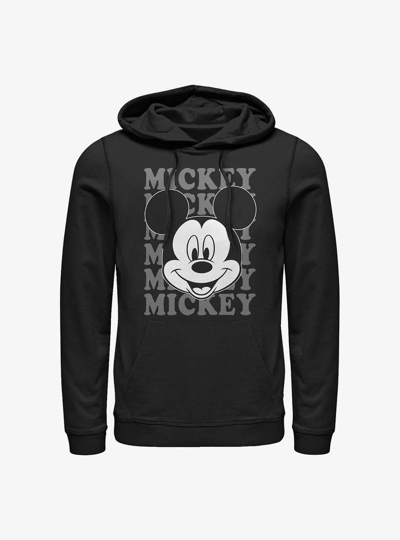 Disney Mickey Mouse Name Stack Hoodie, BLACK, hi-res