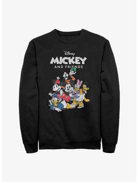 Disney Mickey Mouse Vintage Friends Group Sweatshirt, , hi-res