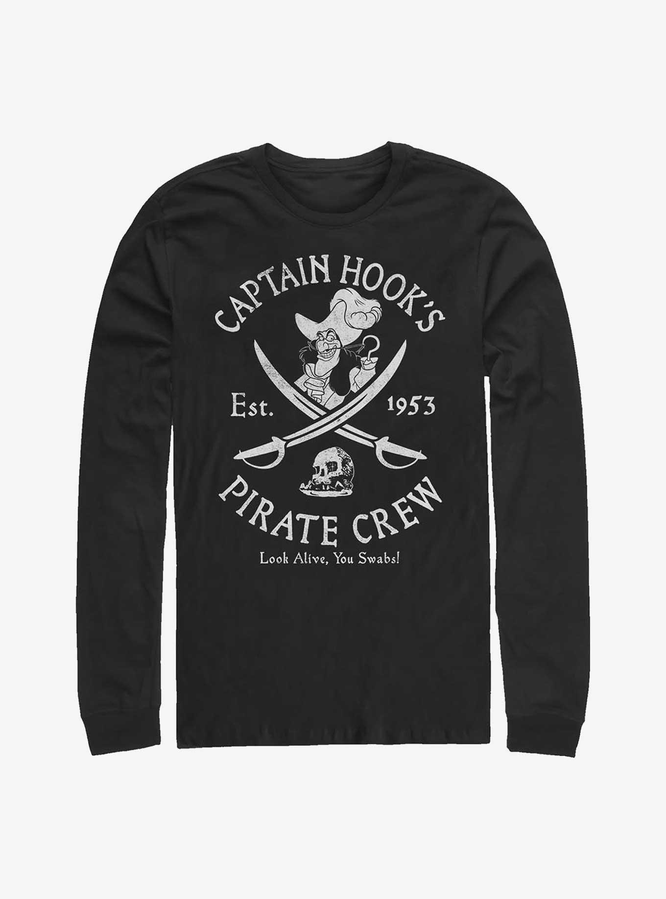 Disney Peter Pan Captain Hook Pirate Crew Long-Sleeve T-Shirt, BLACK, hi-res