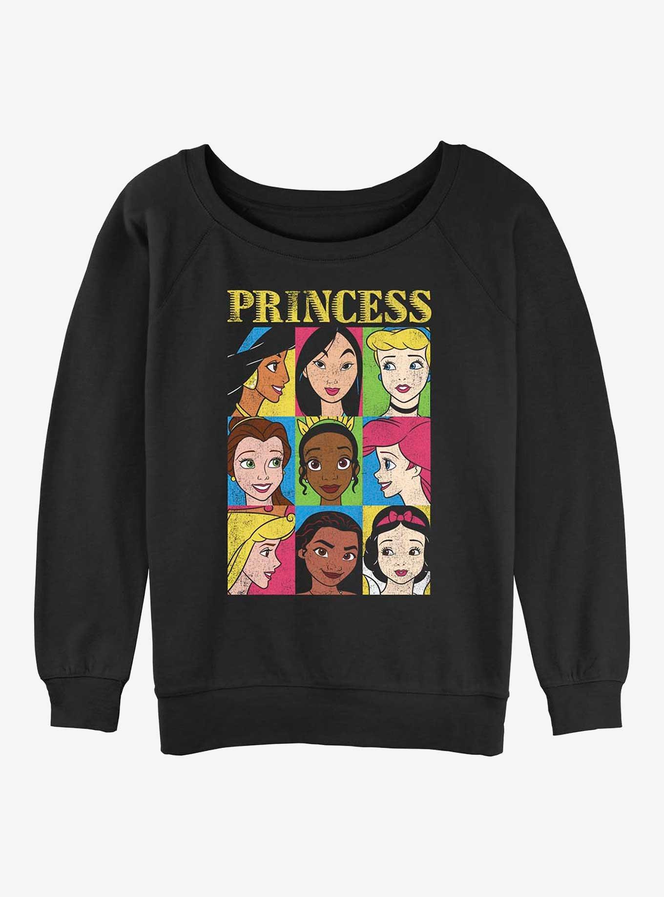 Disney Princesses Nine Box Girls Sweatshirt, BLACK, hi-res