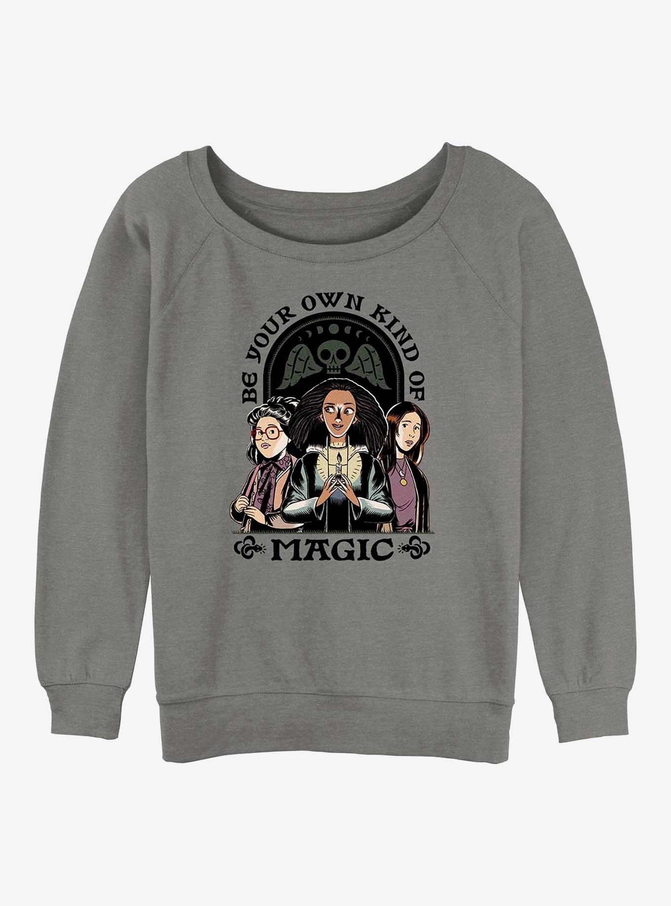Disney Hocus Pocus Be Your Own Kind Of Magic Girls Sweatshirt, GRAY HTR, hi-res