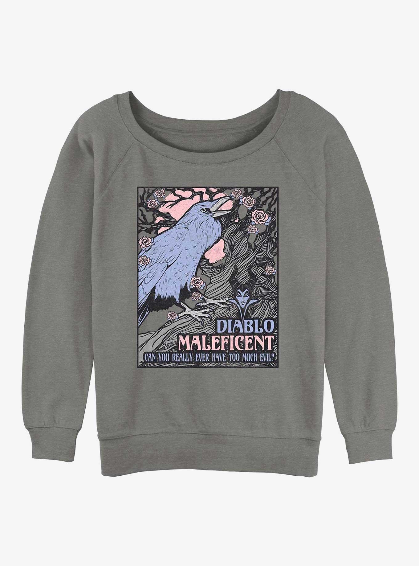 Disney Sleeping Beauty Maleficent Too Much Evil Girls Sweatshirt, GRAY HTR, hi-res