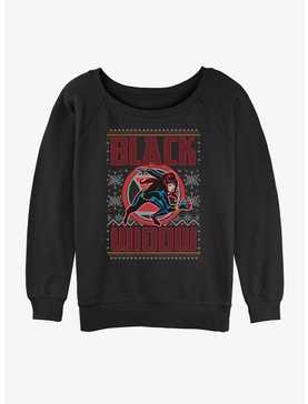 Marvel Black Widow Snowy Hero Ugly Christmas Womens Slouchy Sweatshirt, , hi-res