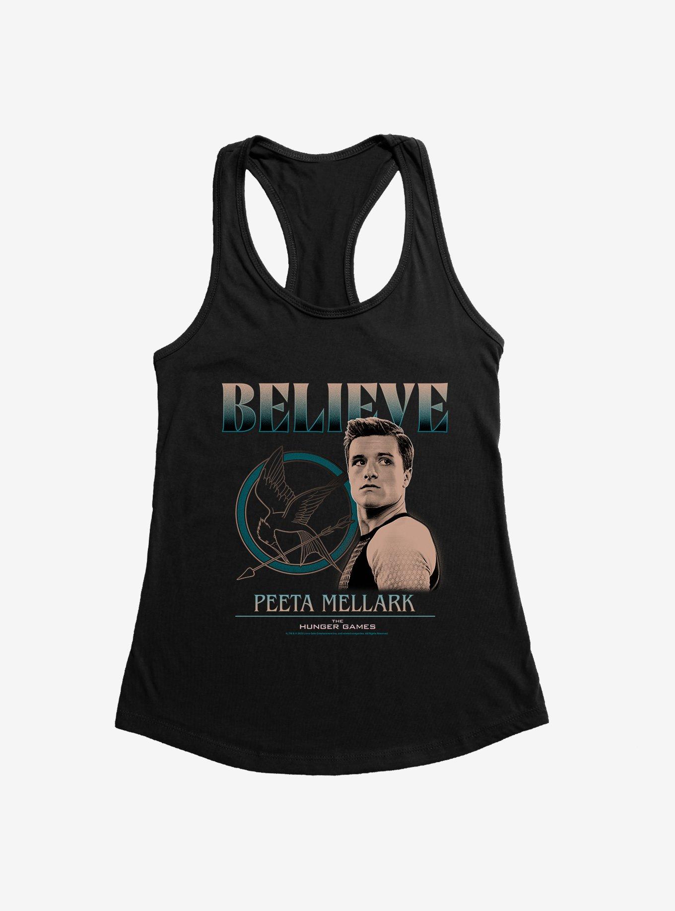 Hunger Games Peeta Mallark Believe Girls Tank, BLACK, hi-res