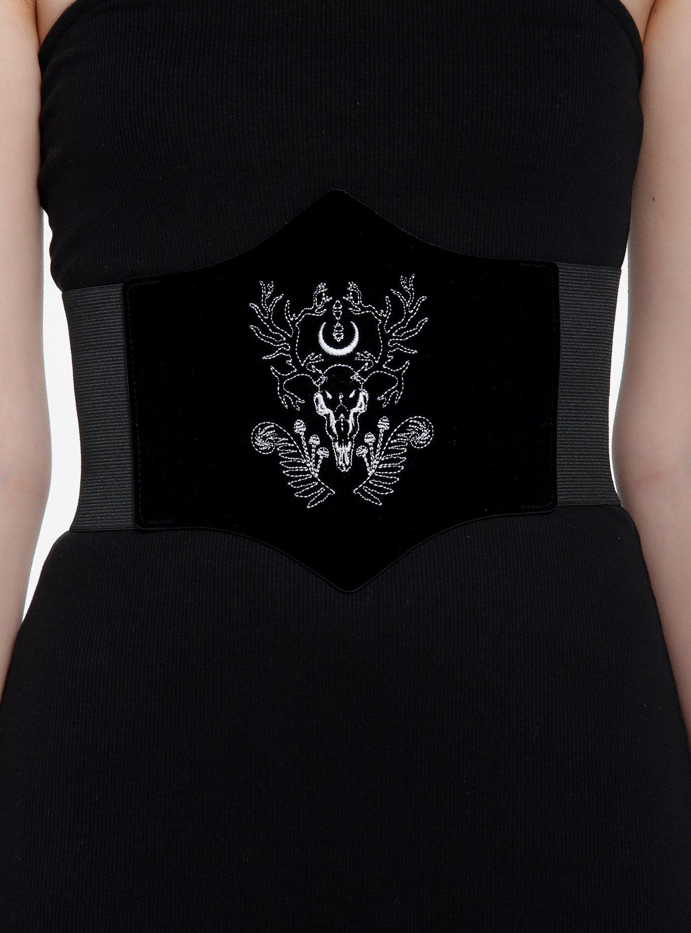 Woodland Skull Suede Corset, MULTI, hi-res