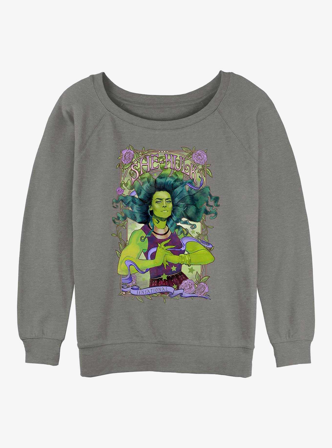 Marvel Hulk She-Hulk Nouveau Womens Slouchy Sweatshirt, , hi-res