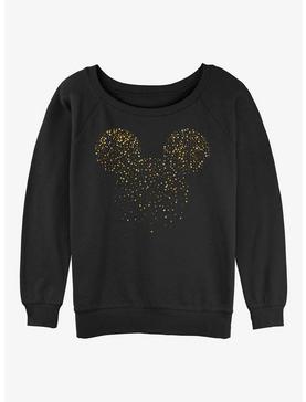 Plus Size Disney Mickey Mouse Confetti Fill Ears Womens Slouchy Sweatshirt, , hi-res