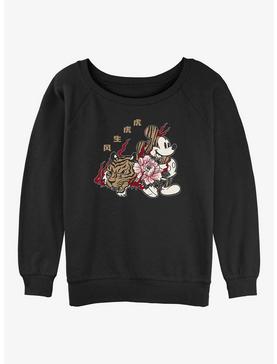 Plus Size Disney Mickey Mouse New Year Mickey Womens Slouchy Sweatshirt, , hi-res