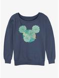 Disney Mickey Mouse Succulents Womens Slouchy Sweatshirt, BLUEHTR, hi-res