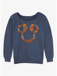 Disney Minnie Mouse Fall Ears Womens Slouchy Sweatshirt, BLUEHTR, hi-res