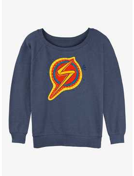 Marvel Ms. Marvel Decorative Symbol Womens Slouchy Sweatshirt, , hi-res