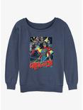Marvel Ms. Marvel Embiggen Womens Slouchy Sweatshirt, BLUEHTR, hi-res
