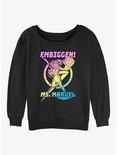 Marvel Ms. Marvel Embiggen Punch Womens Slouchy Sweatshirt, BLACK, hi-res