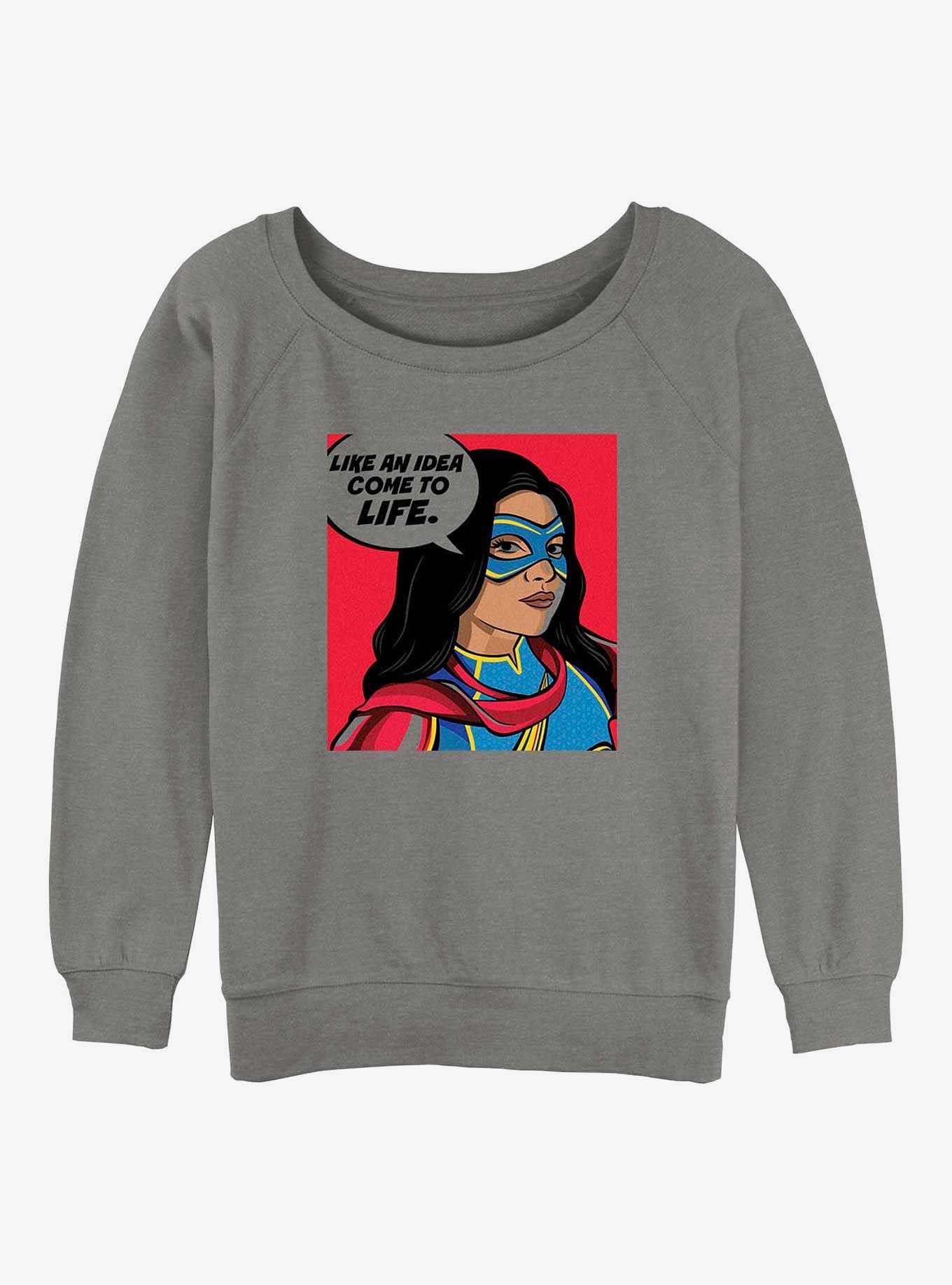 Marvel Ms. Marvel Idea Come To Life Womens Slouchy Sweatshirt, , hi-res