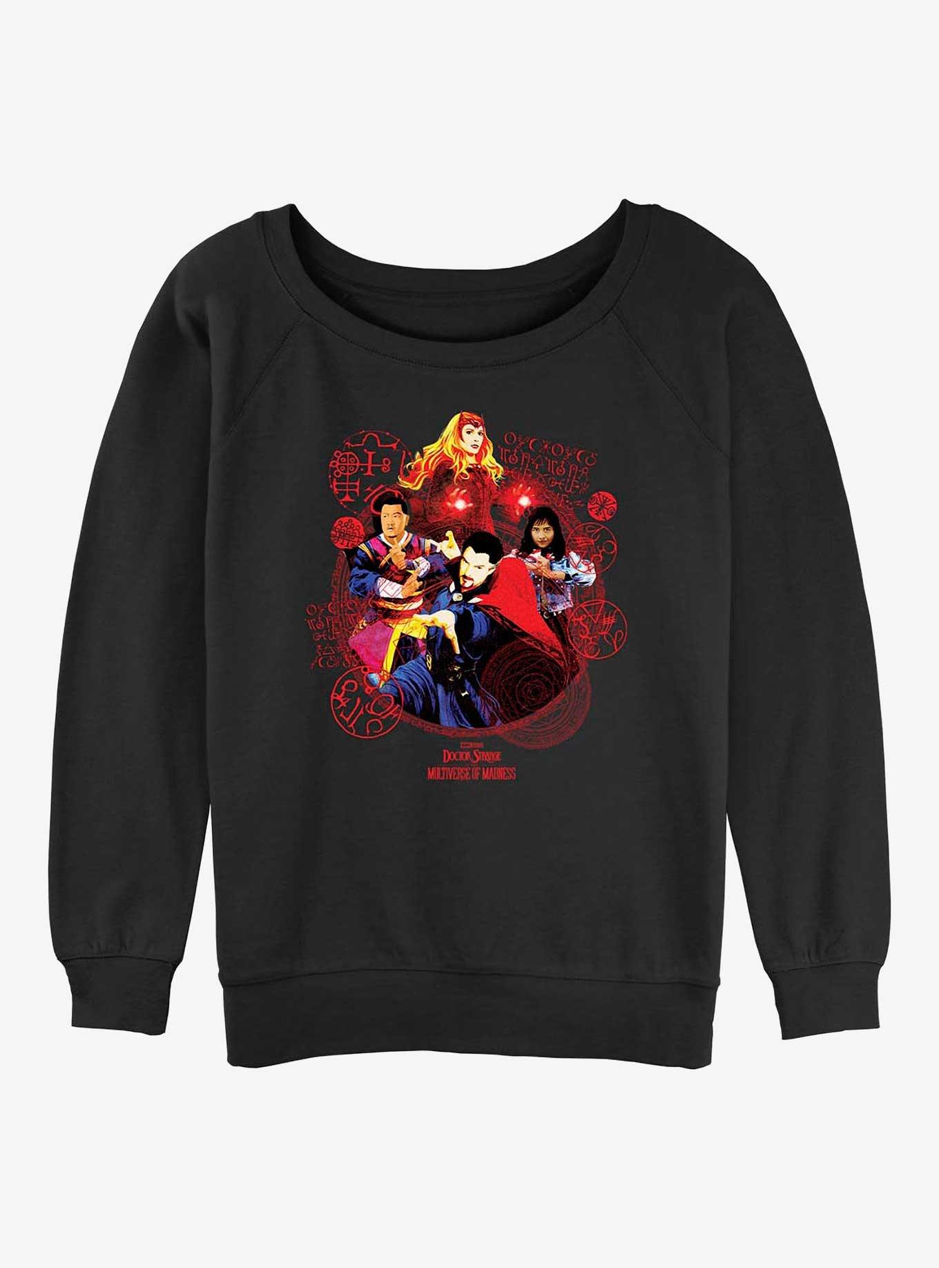 Marvel Doctor Strange in the Multiverse of Madness Badge of Heroes Womens Slouchy Sweatshirt