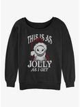 Disney The Nightmare Before Christmas Jolly Santa Jack Womens Slouchy Sweatshirt, BLACK, hi-res