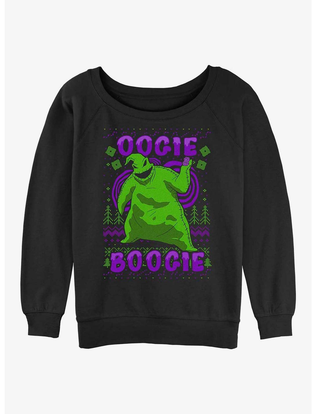 Disney The Nightmare Before Christmas Oogie Boogie Christmas Womens Slouchy Sweatshirt, BLACK, hi-res
