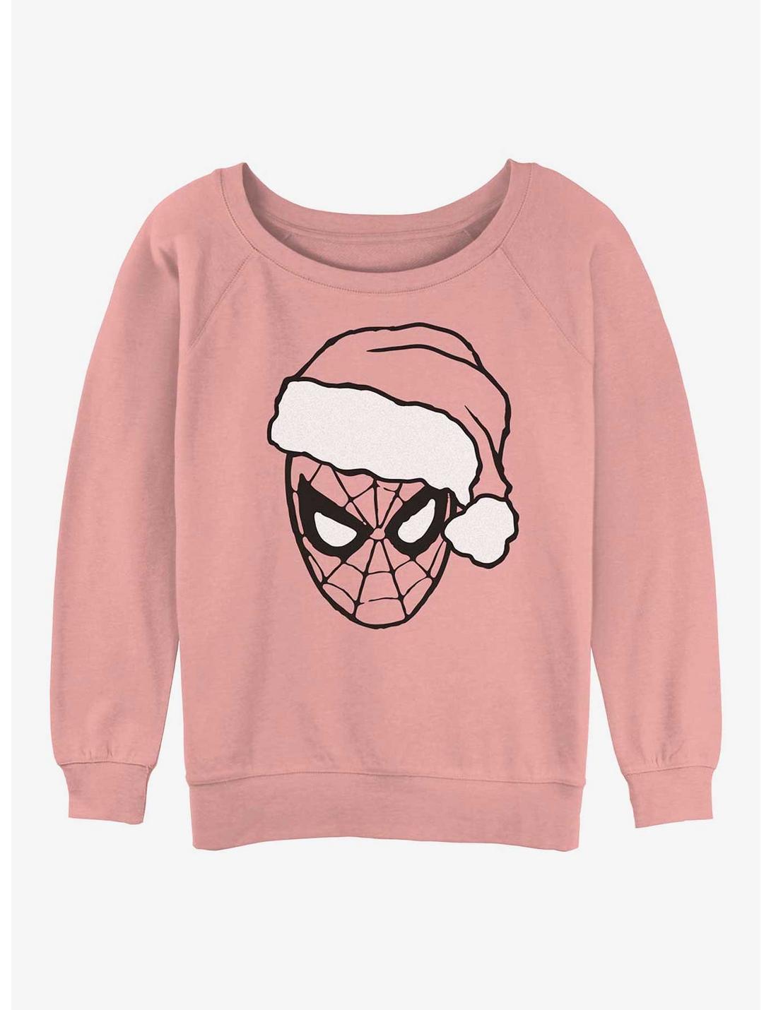 Marvel Spider-Man Christmas Spidey Womens Slouchy Sweatshirt, DESERTPNK, hi-res