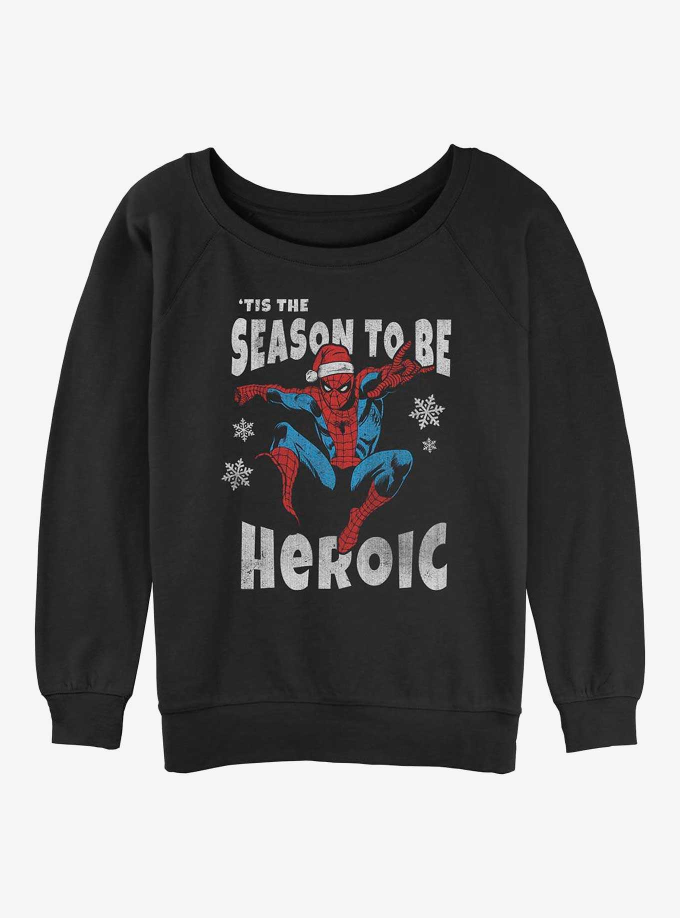 Marvel Spider-Man Tis The Season Womens Slouchy Sweatshirt, , hi-res