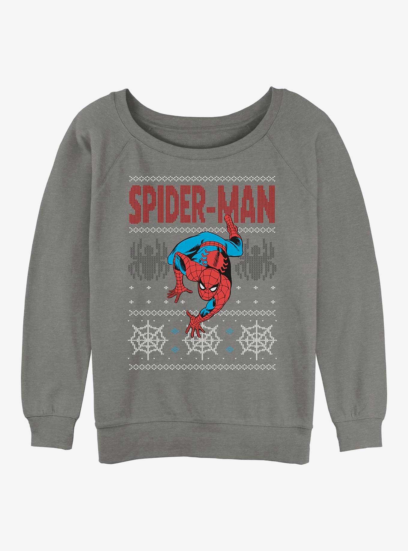 Marvel Spider-Man Ugly Christmas Spidey Womens Slouchy Sweatshirt, , hi-res