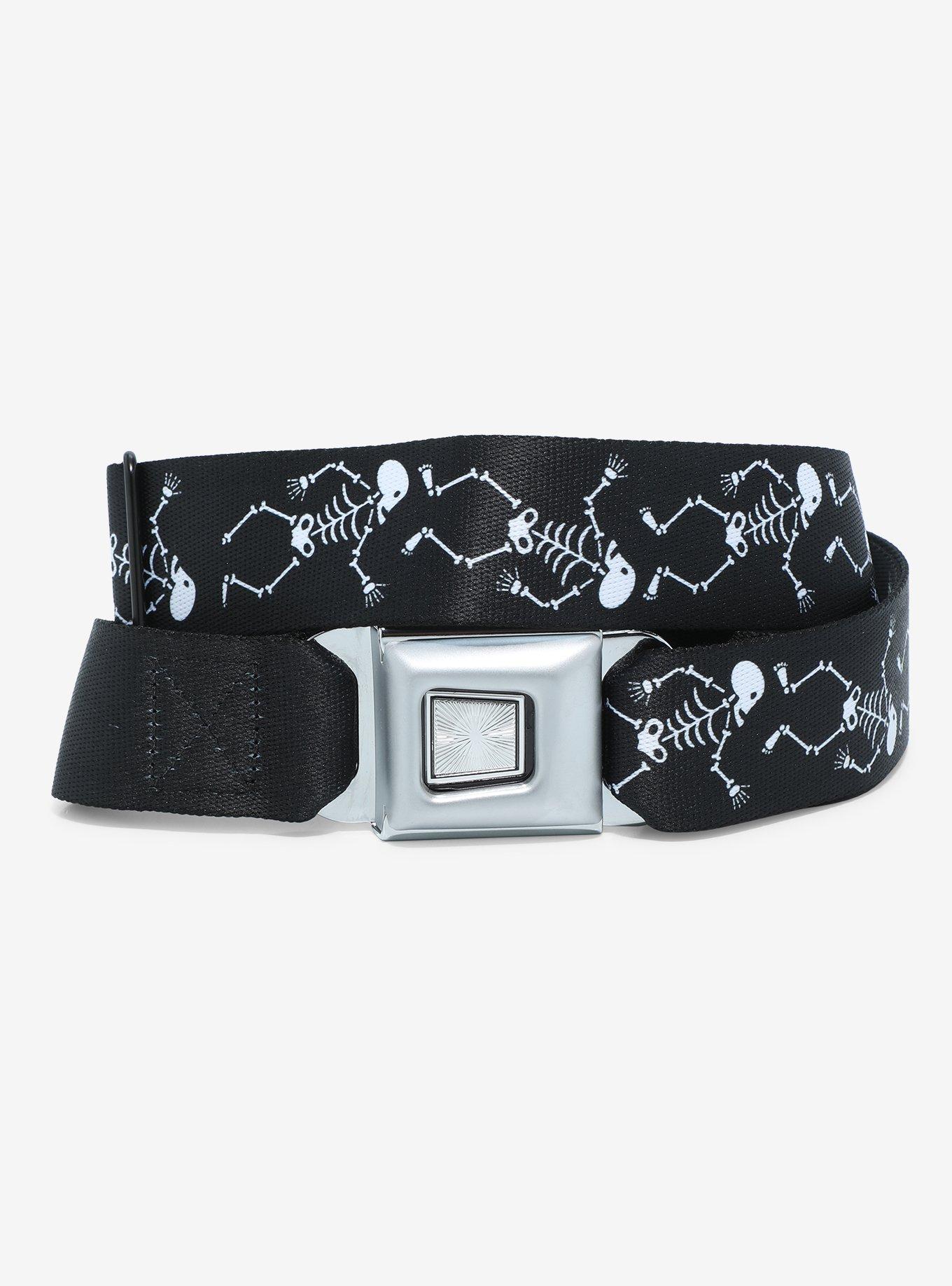 Buckle-Down Dancing Skeleton Seat Belt Belt | Hot Topic